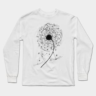 Black Dandelion Long Sleeve T-Shirt